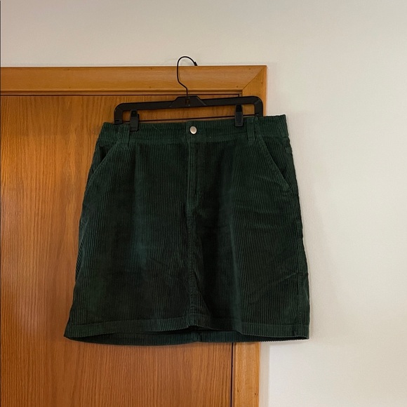 Pact Forest Green Corduroy Skirt - Picture 1 of 3